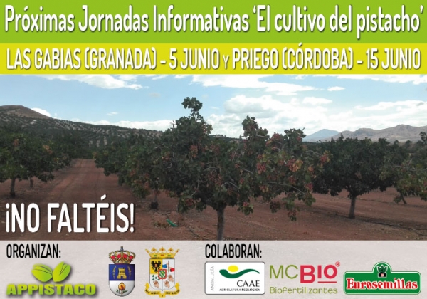 Próximas Jornadas Informativas sobre el cultivo del pistacho en Granada y Córdoba
